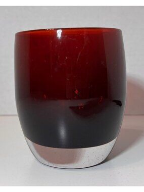 Glassybaby GRATEFUL RED Glass Votive Holder Dark Red Pre-Triskelion